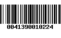 Código de Barras 0041390010224