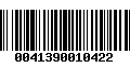 Código de Barras 0041390010422