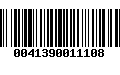 Código de Barras 0041390011108