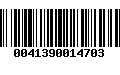 Código de Barras 0041390014703