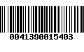 Código de Barras 0041390015403