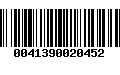 Código de Barras 0041390020452