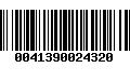 Código de Barras 0041390024320