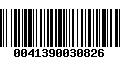 Código de Barras 0041390030826