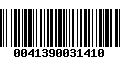 Código de Barras 0041390031410