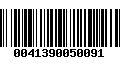 Código de Barras 0041390050091