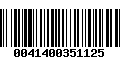 Código de Barras 0041400351125