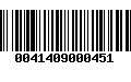 Código de Barras 0041409000451