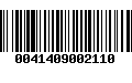 Código de Barras 0041409002110