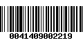 Código de Barras 0041409002219