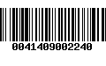 Código de Barras 0041409002240