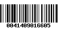 Código de Barras 0041409016605