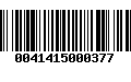 Código de Barras 0041415000377