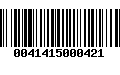 Código de Barras 0041415000421