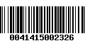 Código de Barras 0041415002326