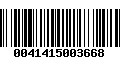 Código de Barras 0041415003668