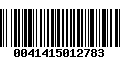 Código de Barras 0041415012783