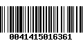 Código de Barras 0041415016361