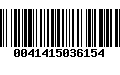 Código de Barras 0041415036154