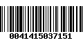 Código de Barras 0041415037151