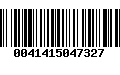 Código de Barras 0041415047327