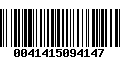 Código de Barras 0041415094147