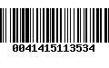 Código de Barras 0041415113534