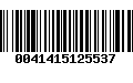 Código de Barras 0041415125537