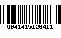 Código de Barras 0041415126411