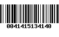 Código de Barras 0041415134140