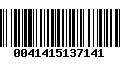 Código de Barras 0041415137141