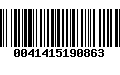 Código de Barras 0041415190863