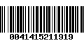 Código de Barras 0041415211919