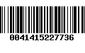 Código de Barras 0041415227736