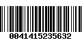 Código de Barras 0041415235632