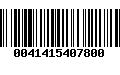 Código de Barras 0041415407800