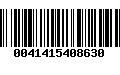 Código de Barras 0041415408630