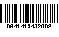 Código de Barras 0041415432802