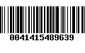 Código de Barras 0041415489639