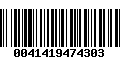 Código de Barras 0041419474303