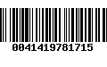 Código de Barras 0041419781715