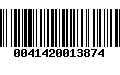 Código de Barras 0041420013874