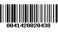 Código de Barras 0041420020438