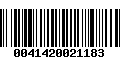 Código de Barras 0041420021183