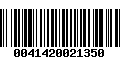 Código de Barras 0041420021350