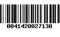 Código de Barras 0041420027130