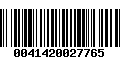 Código de Barras 0041420027765