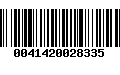 Código de Barras 0041420028335