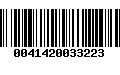 Código de Barras 0041420033223