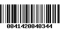 Código de Barras 0041420040344